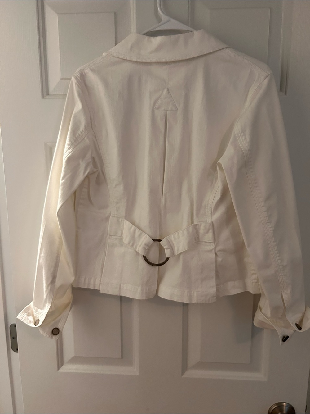 Talbots Off-White Button-Front Jean Jacket - Picture 3 of 3